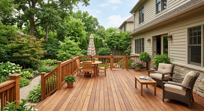 Redwood Deck Installation in Stamford, CT